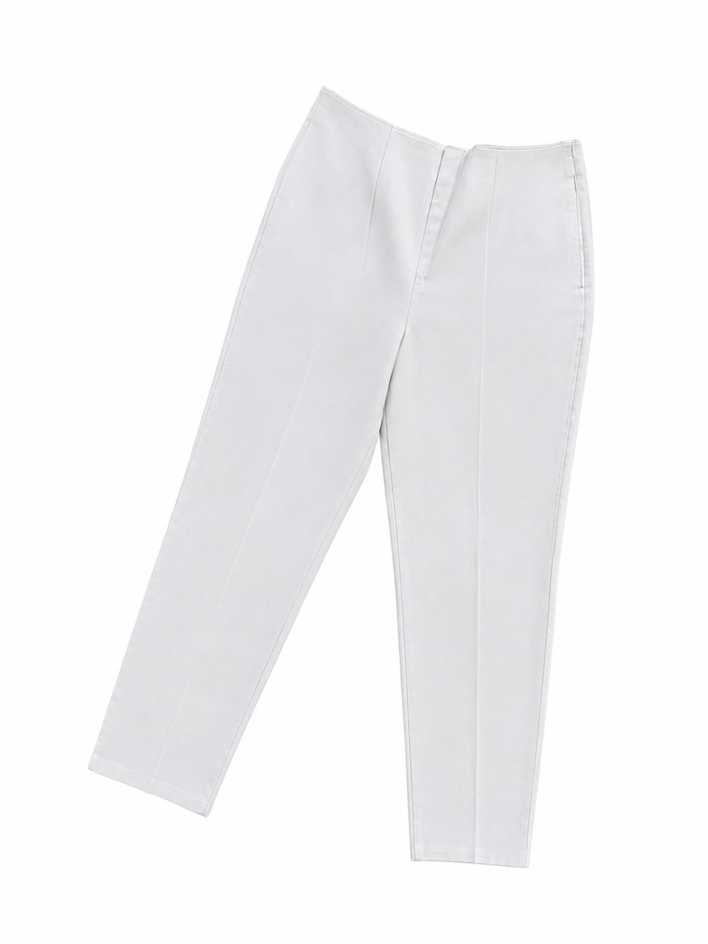 Leggiadro White High-Rise Tapered Chinos
